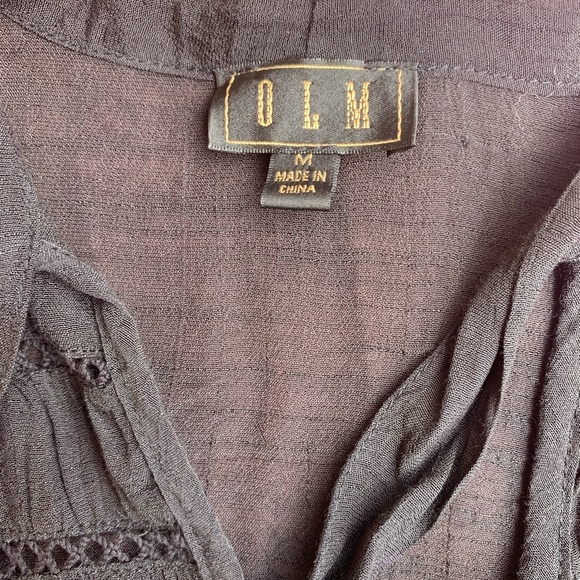 Black tie-front blouse - Picture 3 of 5